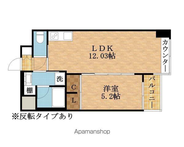 プレジオ長田(1LDK/9階)の間取り写真