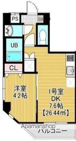 カイテキースⅤ(1DK/2階)の間取り写真