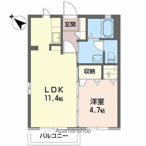 シャーメゾン岩鼻Ⅲ(1LDK/1階)の間取り写真