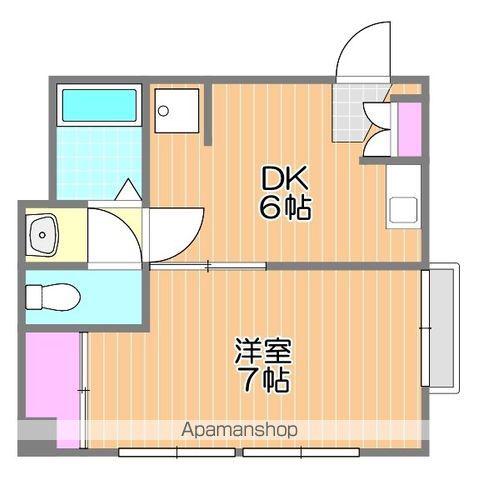 トレンディー1(1DK/2階)の間取り写真