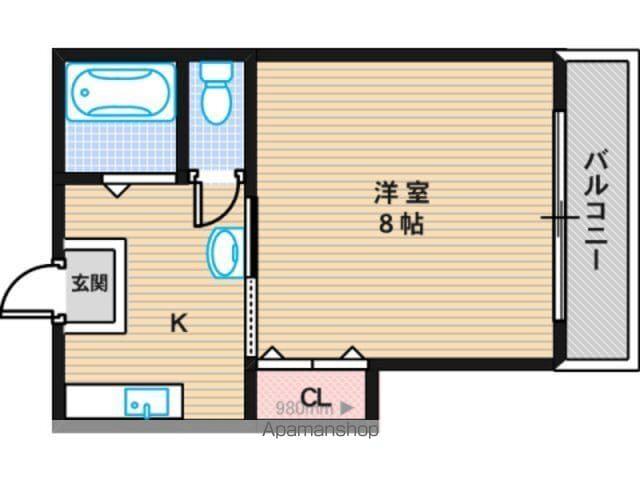 M-COURT(1K/5階)の間取り写真
