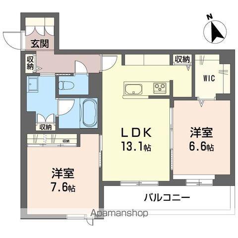 プライムフィールド(2LDK/1階)の間取り写真