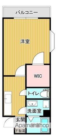 ソレイユ2(1K/3階)の間取り写真