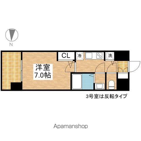 エスリード鶴舞シエスタ(1K/4階)の間取り写真