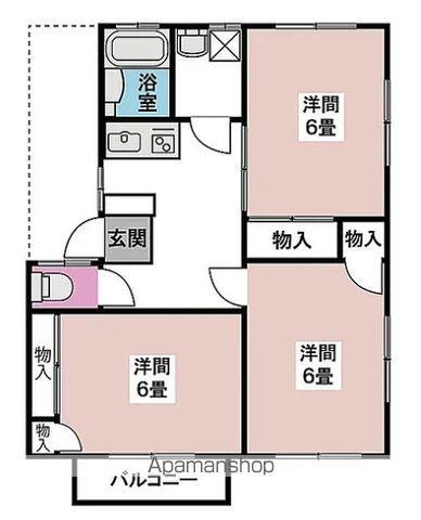 サンパレス山之神(3DK/2階)の間取り写真