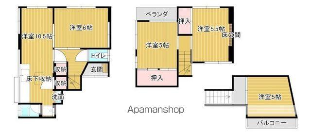 伊予鉄道横河原線 福音寺駅 徒歩5分 2階建 築44年(3LDK)の間取り写真