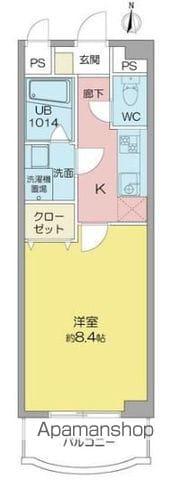 サンアップウェルⅡ(1K/2階)の間取り写真