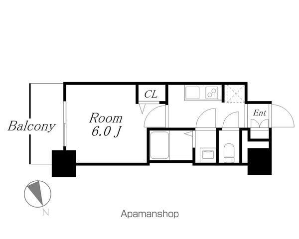 アドバンス名古屋シュテルン(1K/8階)の間取り写真