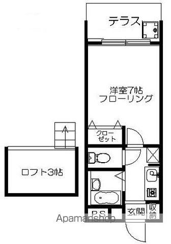 プラム常盤平(1K/2階)の間取り写真