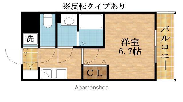 ワールドアイ大阪イースト CITY(1K/14階)の間取り写真