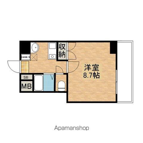 ミラージュ大津京(1K/6階)の間取り写真