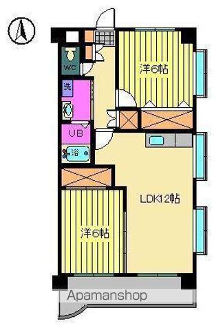 秀和ココペリ(2LDK/2階)の間取り写真
