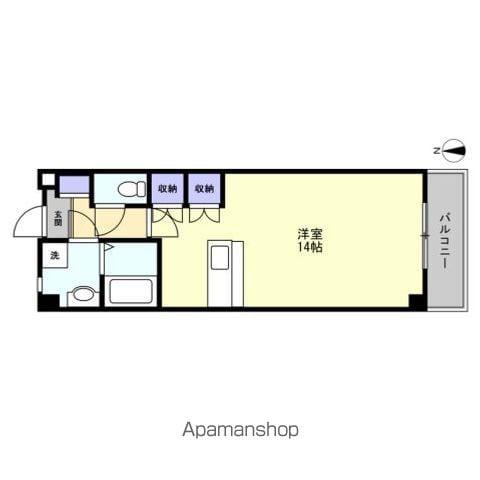 イヒラニ ハイツ(ワンルーム/3階)の間取り写真