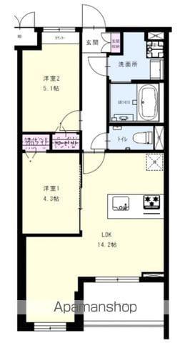 ORCHARD COURT Ⅱ(2LDK/2階)の間取り写真