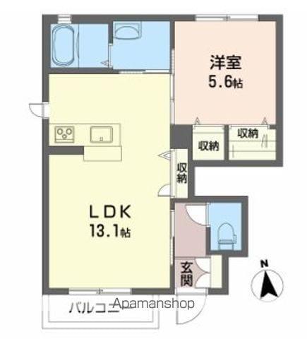 シャーメゾン ルフレ(1LDK/1階)の間取り写真