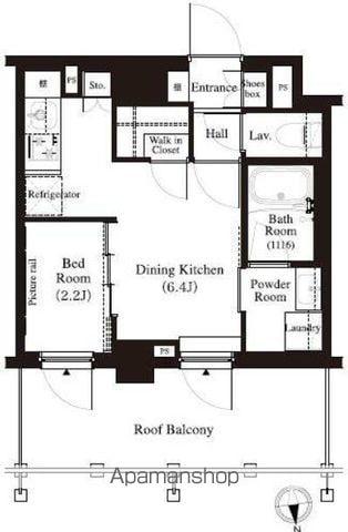 アーバンパーク江古田の森(1DK/5階)の間取り写真