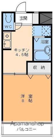 プティボワ(1DK/3階)の間取り写真