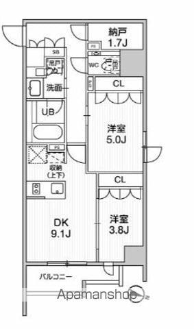 シーズンフラッツ新大塚(2SDK/3階)の間取り写真