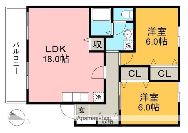ラ・プランタン春日(3LDK/1階)の間取り写真