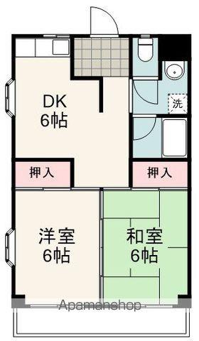 ロワールC(2DK/1階)の間取り写真
