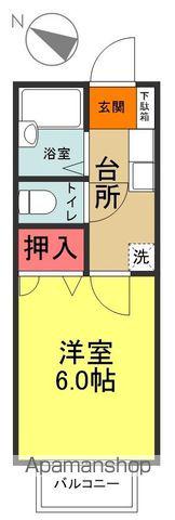 フィオーレ(1K/2階)の間取り写真