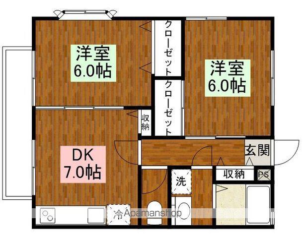 ルミネ新宿Ⅱ(2DK/2階)の間取り写真