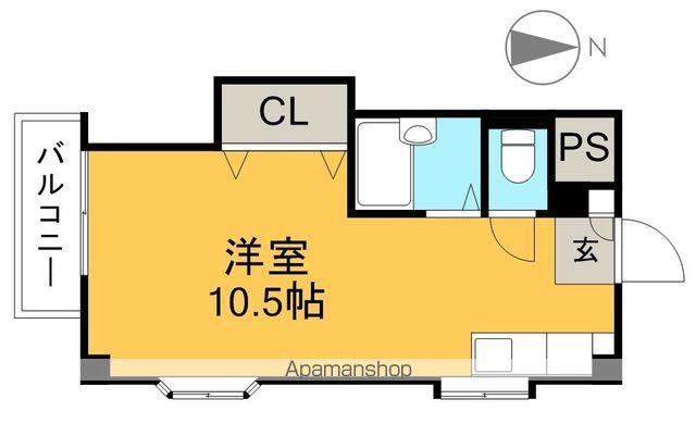 ブルーメンヴォーヌン(ワンルーム/2階)の間取り写真