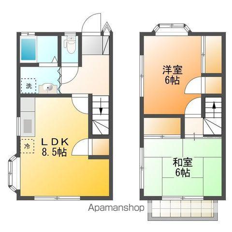 大野テラスハウス(2LDK)の間取り写真