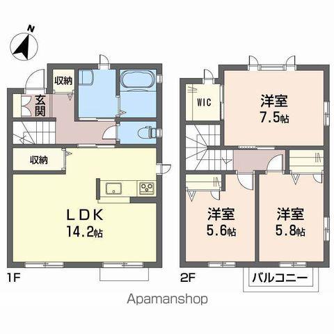 フローラ石手(3LDK)の間取り写真