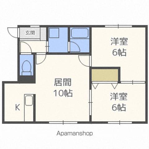 スライヴパレスC棟(2LDK/2階)の間取り写真