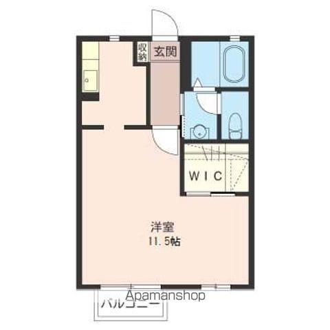 プレミールE(ワンルーム/2階)の間取り写真