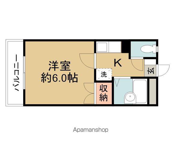 レオパレス蔵敷(1K/1階)の間取り写真