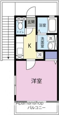 遠州鉄道 曳馬駅 徒歩45分 2階建 築18年(1K/1階)の間取り写真
