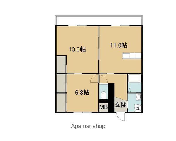 SKビル(2LDK/3階)の間取り写真