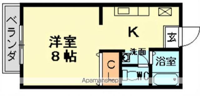 プランドール石部駅前(1K/2階)の間取り写真
