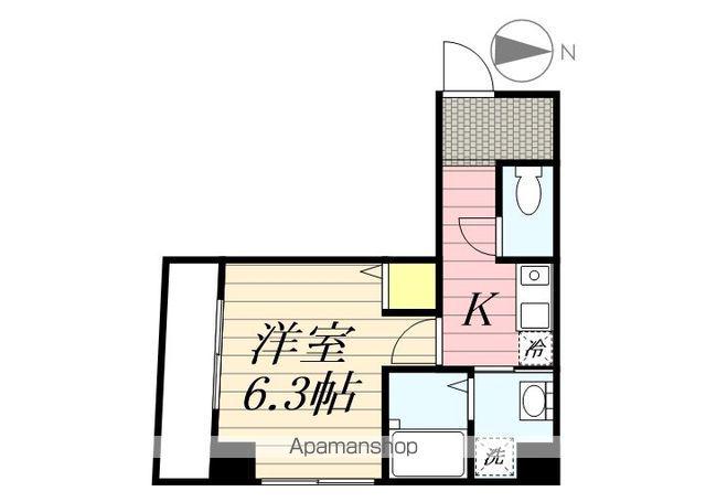 棒やビル(1K/5階)の間取り写真