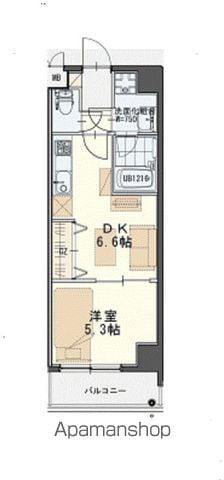 グランドソレーユ(1DK/3階)の間取り写真