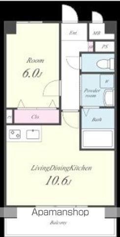 エル・グリシーヌ(1LDK/8階)の間取り写真