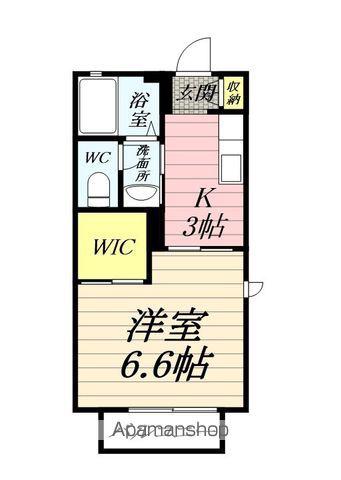 PALMO-S寿町(1K/2階)の間取り写真