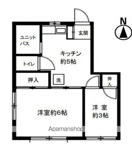 二村ハイツ(2K/2階)の間取り写真