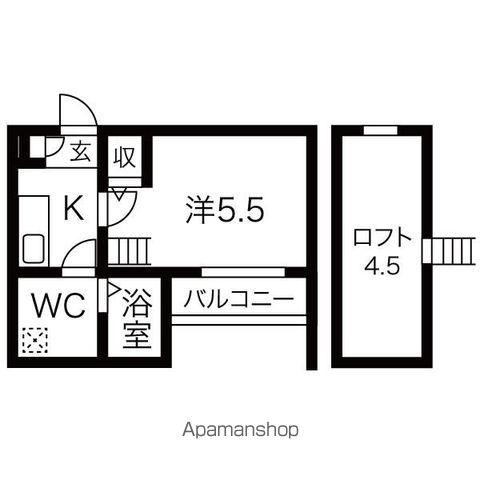 グラシア(1K/1階)の間取り写真