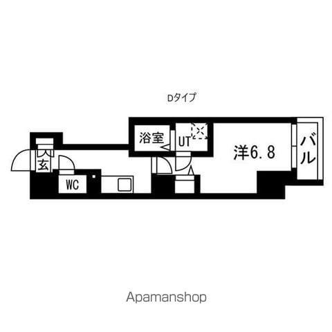 TRADIS秋葉原(1K/9階)の間取り写真