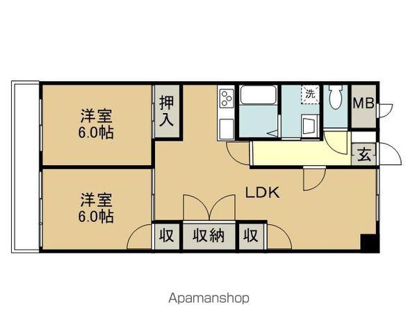 ライブタウン宝来(2LDK/5階)の間取り写真