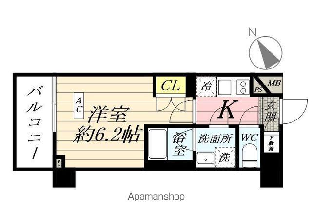 ブライズ鶴見本町通MAXIV(1K/1階)の間取り写真