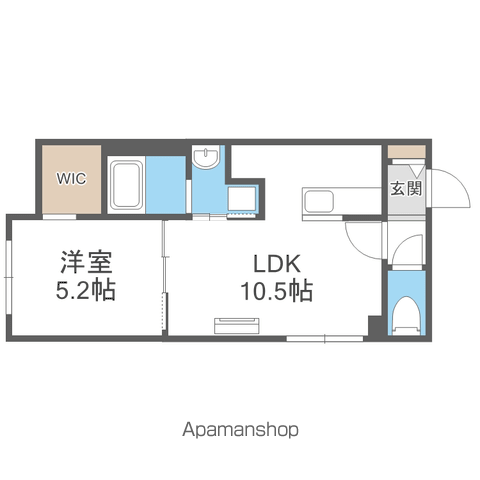 エスグランデ北13 北13東12MS(1LDK/1階)の間取り写真