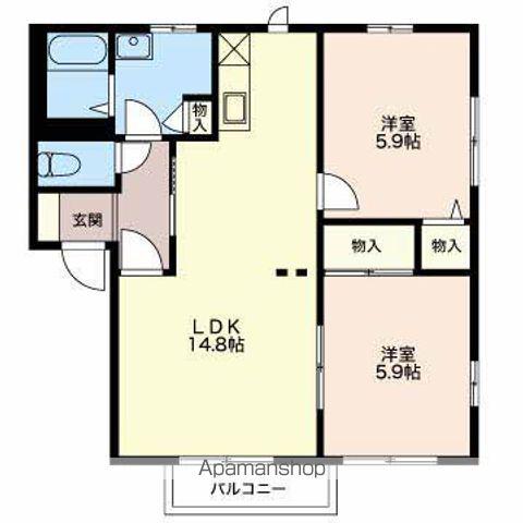 コスモスハイツDE(3DK/1階)の間取り写真