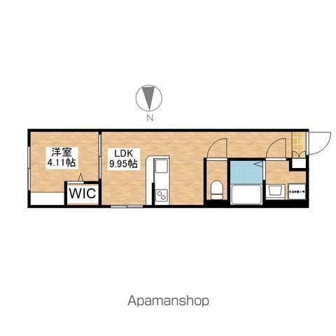 AMIRL PREMIER IMAIKE(1LDK/2階)の間取り写真