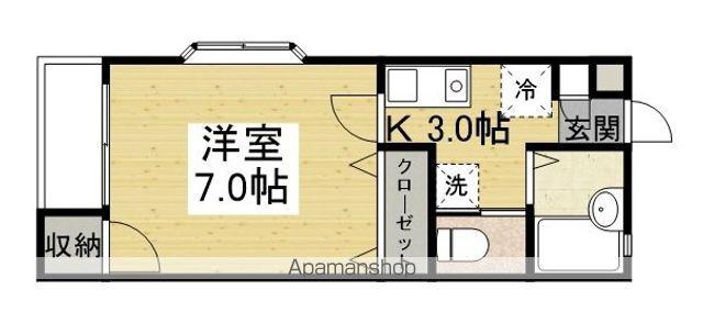 ルミネ新宿(1K/2階)の間取り写真