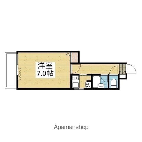 ダイアパレス竹原(1K/6階)の間取り写真