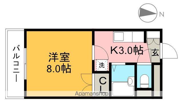 コーポ成岡(1K/2階)の間取り写真